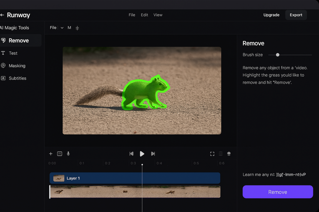 إزالة العناصر في الفيديو باستخدام Runway – تحرير الفيديو بالذكاء الاصطناعي