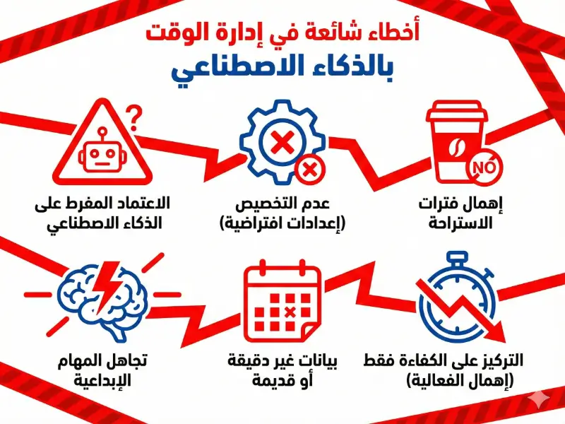 أخطاء شائعة في تنظيم الوقت وكيفية تجنبها