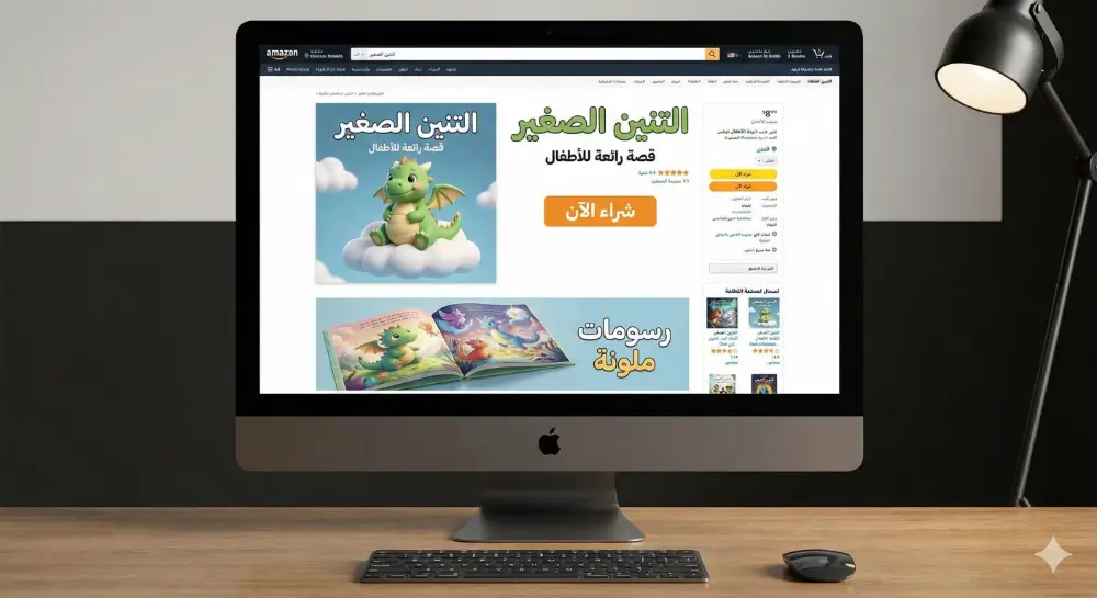 نموذج لصفحة بيع كتاب على أمازون بتصميم احترافي (A+ Content) لزيادة المبيعات.