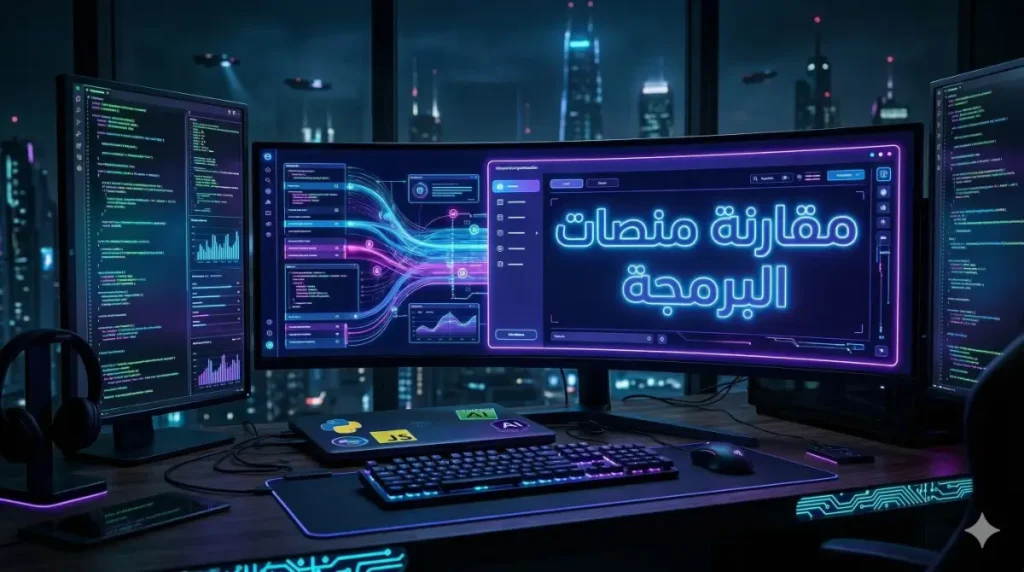 مقارنة أفضل منصات No-Code AI بين Cursor و Bolt و v0 لتطوير البرمجيات.